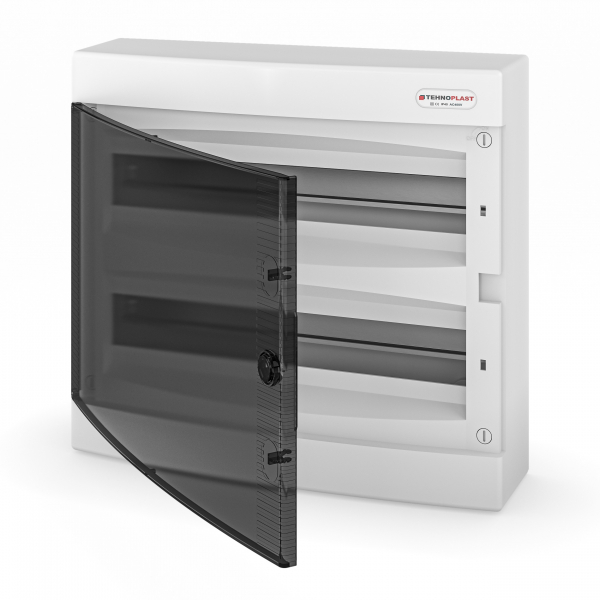 Sicherungskasten Aufputz IP40 2-Reihig 36-Module (Transparente Tür)
